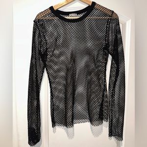 Free People Mesh Top